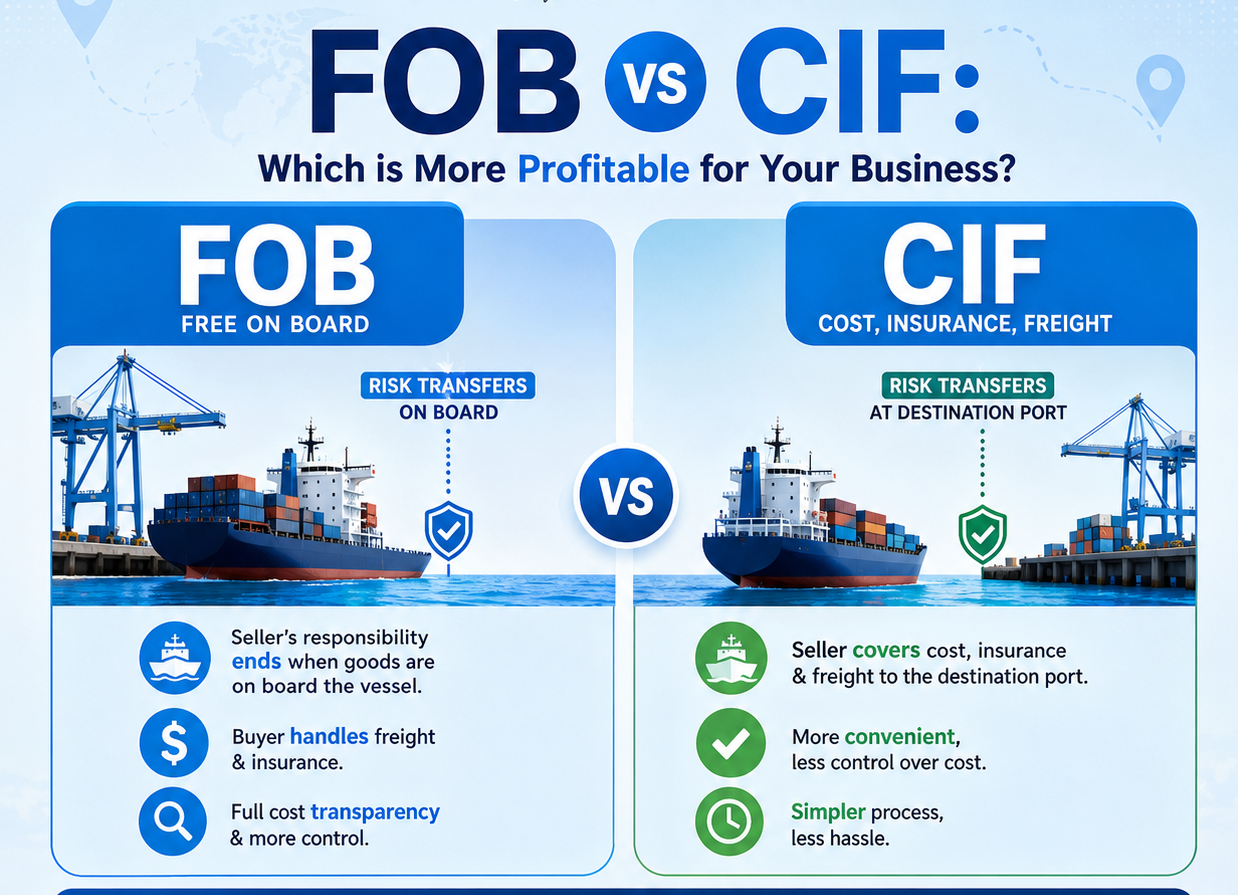 FOB VS CIF, Which Incoterm Is Better for Your Business